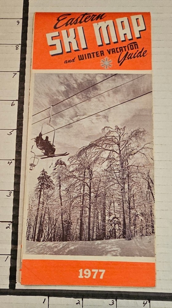 1977 EASTERN SKI MAP GUIDE.  See Description For More.