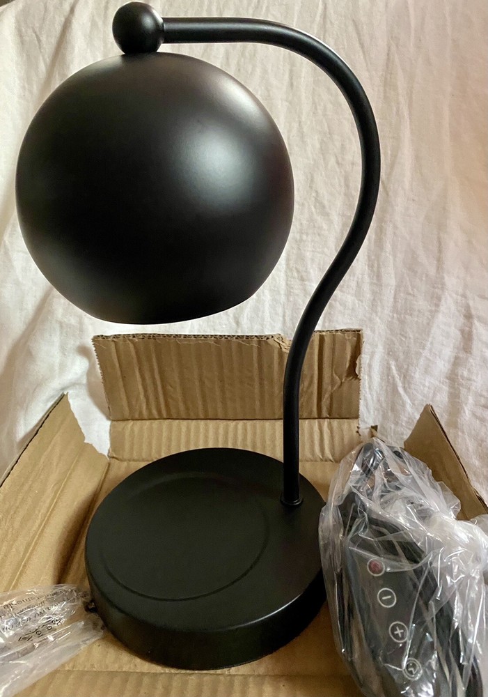 Tabletop Candle Lamp With Night Light Timer 2 Halogen Bulbs Metal Dimmable Light