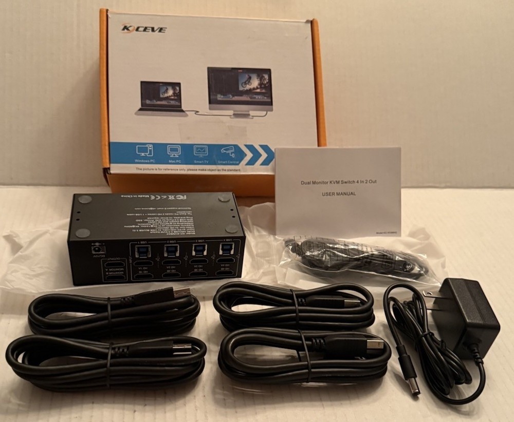 Dual HD USB 3.0 KVM Switch 4x2