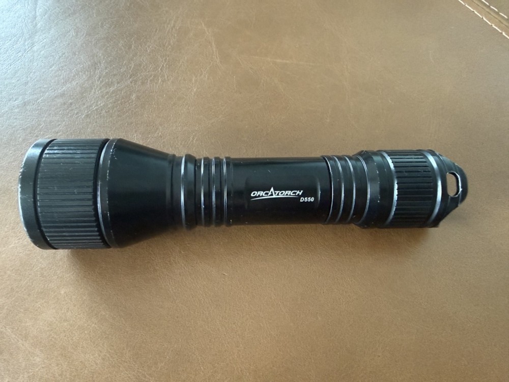 used ORCATORCH D550 Scuba Dive Light + battery