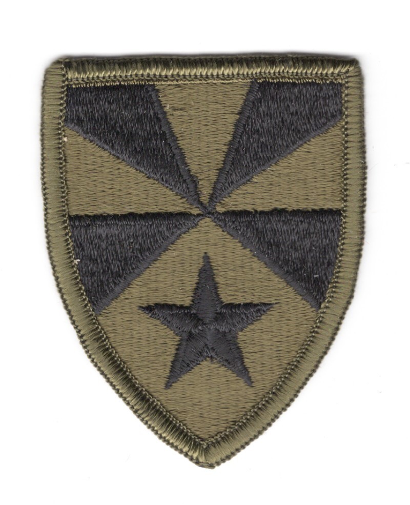Army Patch:  7th Army Support Command - subdued, merrowed edge
