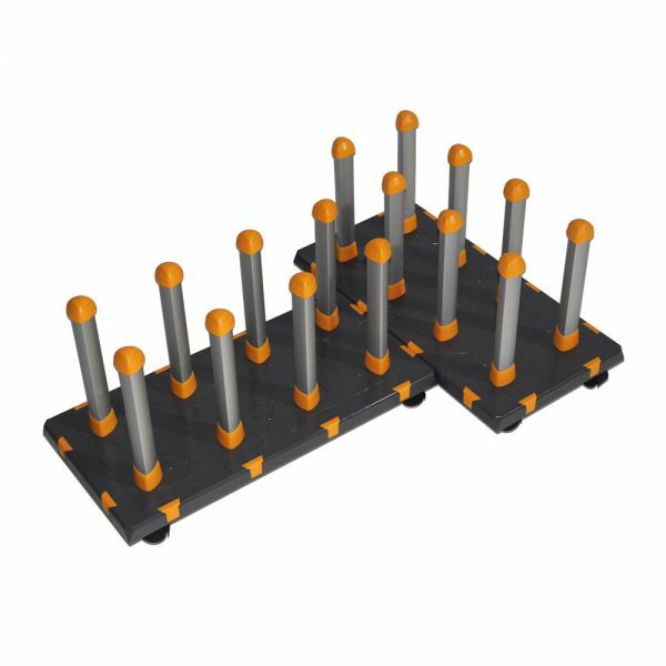 3" Core Detachable Free Assembly Mobile Material Floor Rack for Vinyl 2 Modules