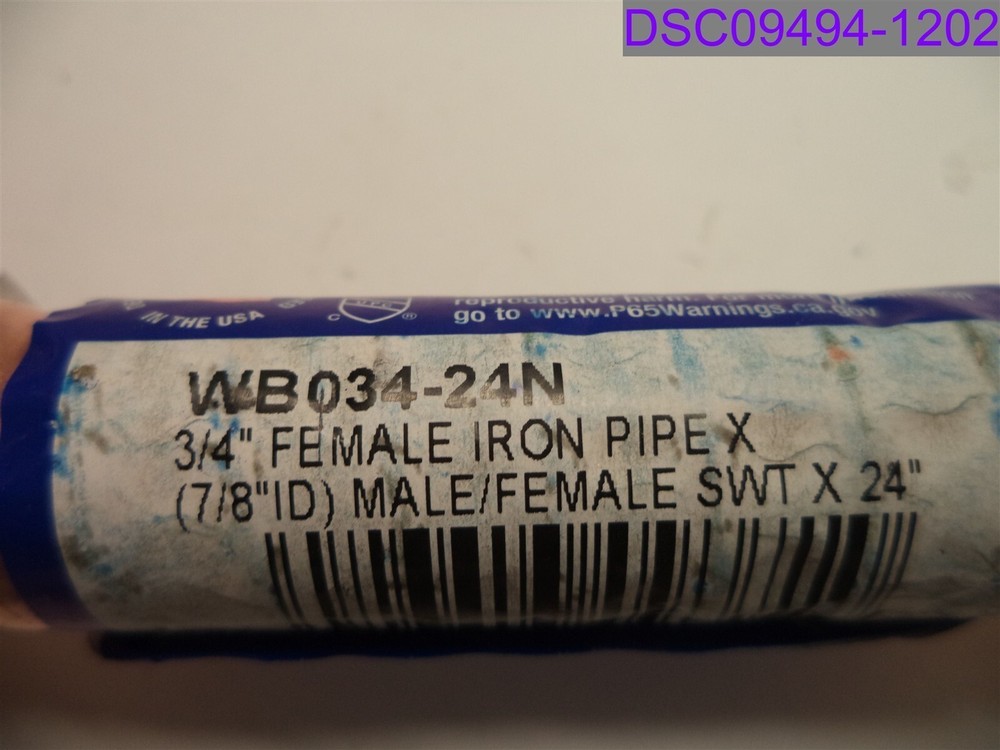 Qty = 22: Brass Craft Water Heater Connector 3/4" F Iron Pipe P/N WB034-24N