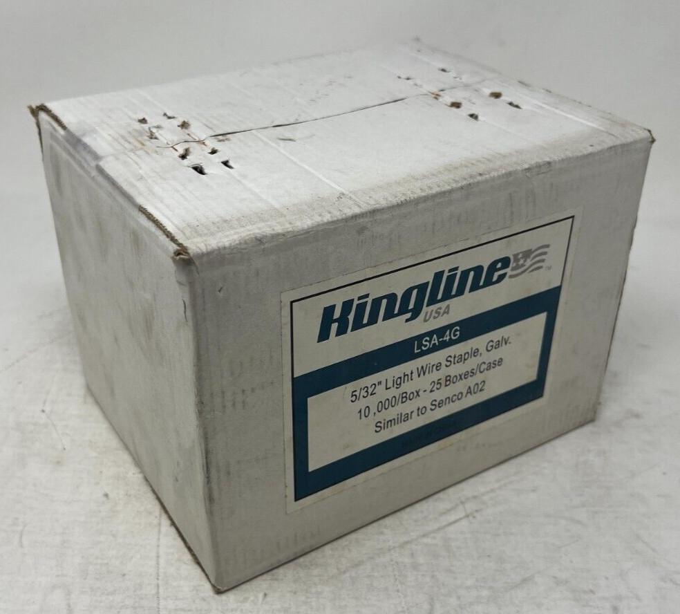 KINGLINE 5/32" Light Wire Staple, Galv., 250M/Case