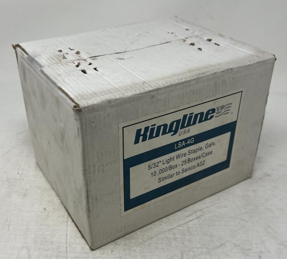 KINGLINE 5/32" Light Wire Staple, Galv., 250M/Case