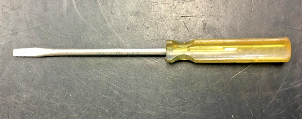 TOOL STEEL, Flathead Screwdriver PLASTIC Handle, 6.5", USA