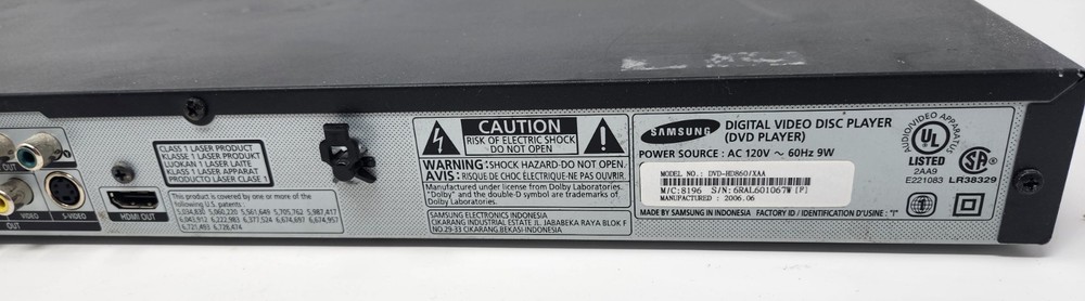 Samsung DVD CD Player - Working - NO Remote