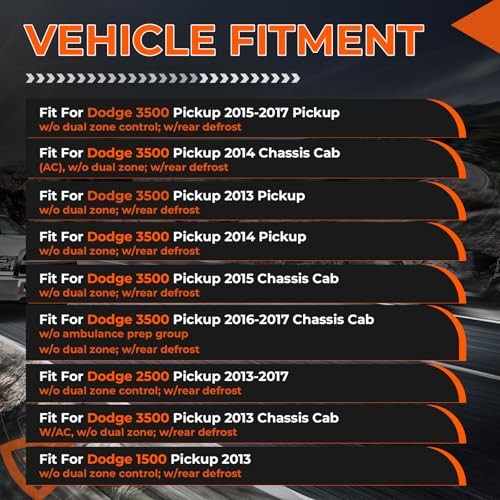 Front Climate Control Module 599-217 Heater A/C Control Switch fit for Dodge