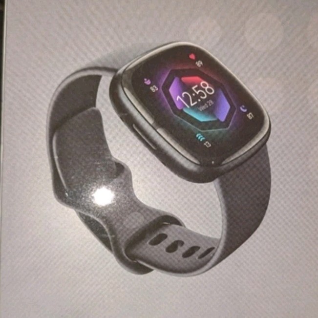 Fitbit Sense 2 Smartwatch Graphite Aluminum, Shadow Grey Band, Android iOS