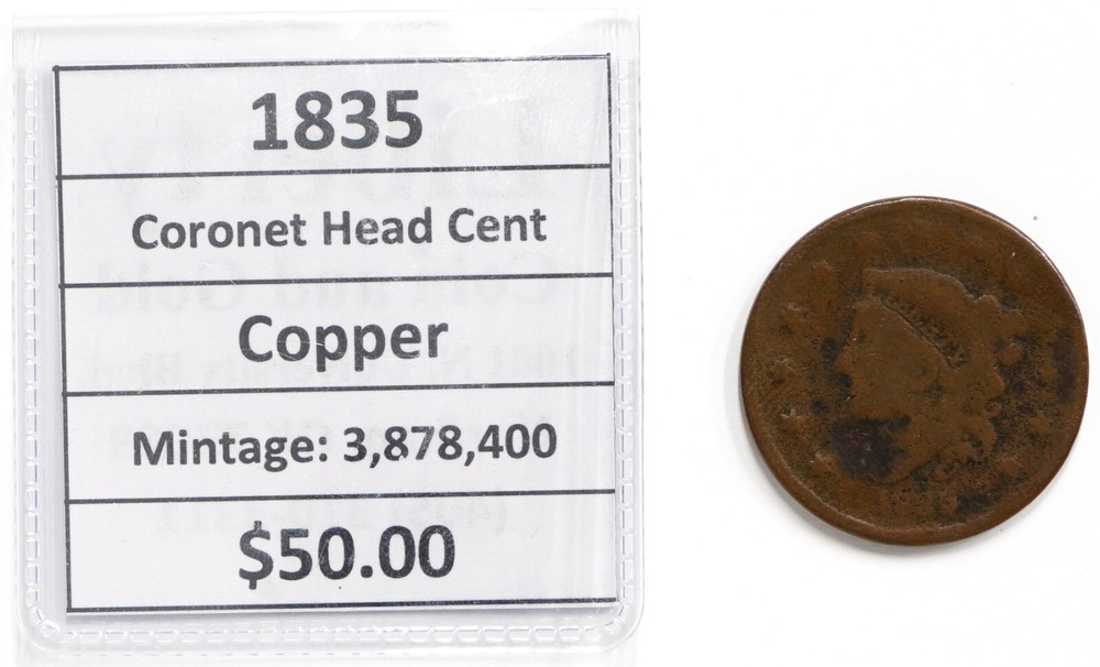 1835 Coronet Head Large Cent