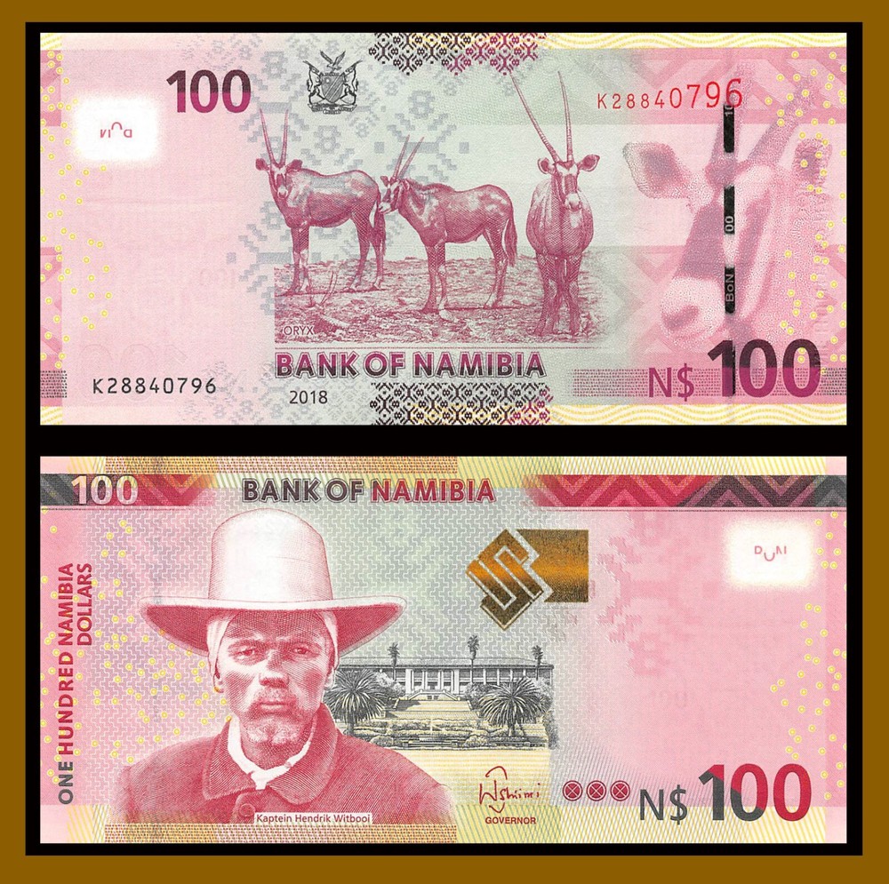Namibia 100 Dollars, 2018 P-New Oryx Banknote Unc