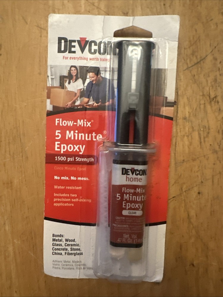 (4) Devcon Flow-Mix 0.5 Oz. Heavy-Duty High-Quality Performance 5 Minute Epoxy.