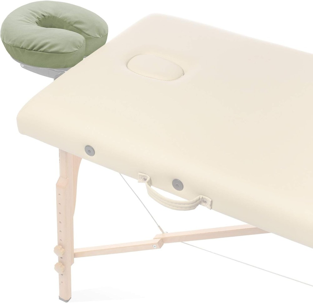 4-Pack Microfiber Face Cradle Covers - Ultra Soft Fitted Massage Table Cradl...