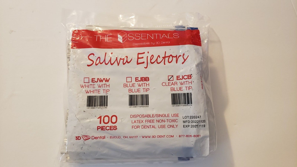 Saliva Ejector Disposable Evacuation Suction Tips 100 Pcs The Essentials