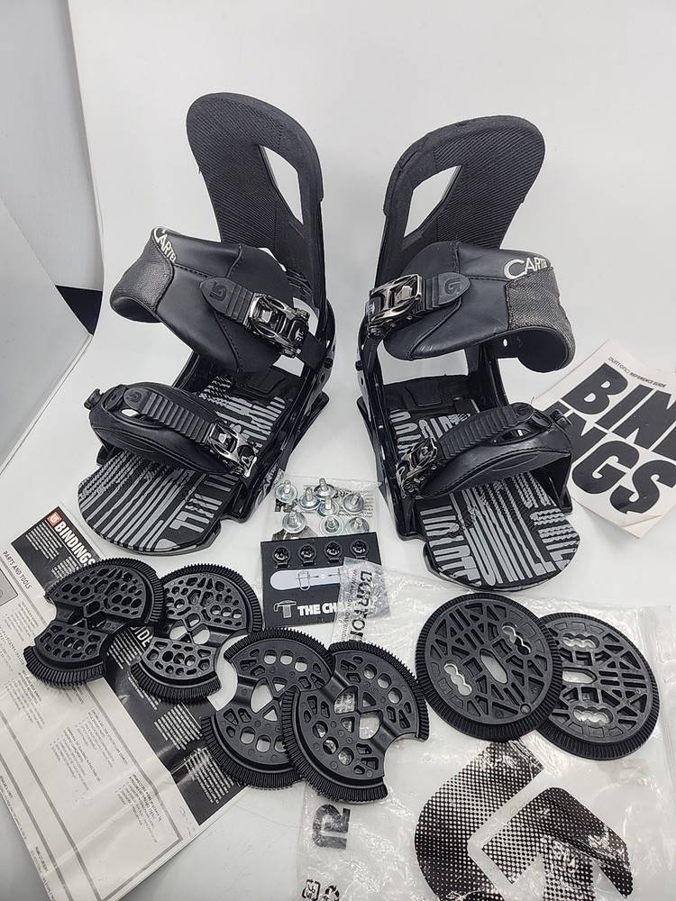 Burton Cartel Flex Snowboard Bindings Small Black Complete w/ Hardware