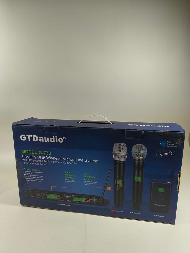 GTDaudio G-733 Diversity UHF Wireless Microphone System - Read