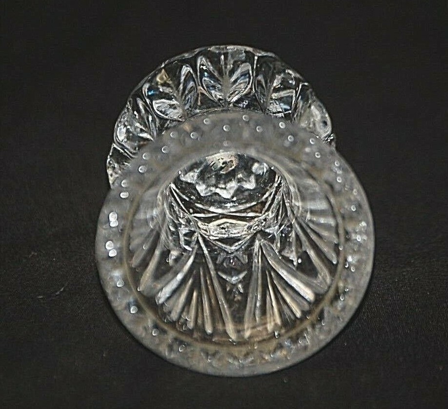 Clear Crystal Toothpick Holder Abstract Designs Tableware