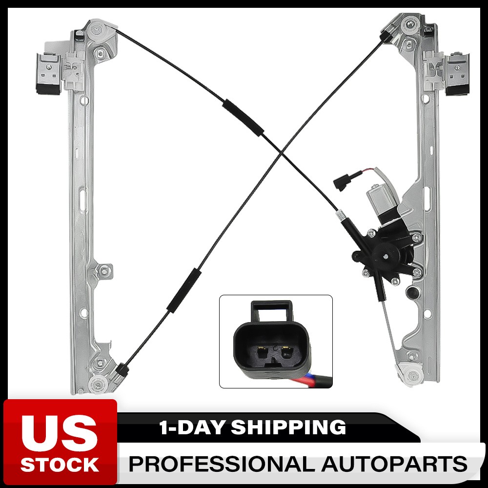 Power Window Regulator w/ Motor Front Driver Left Side For Chevy Silverado GMC