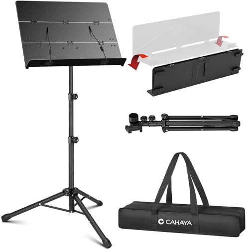 Foldable Sheet Music Stand with Tri-fold Panel Portable Standard (Max 56")