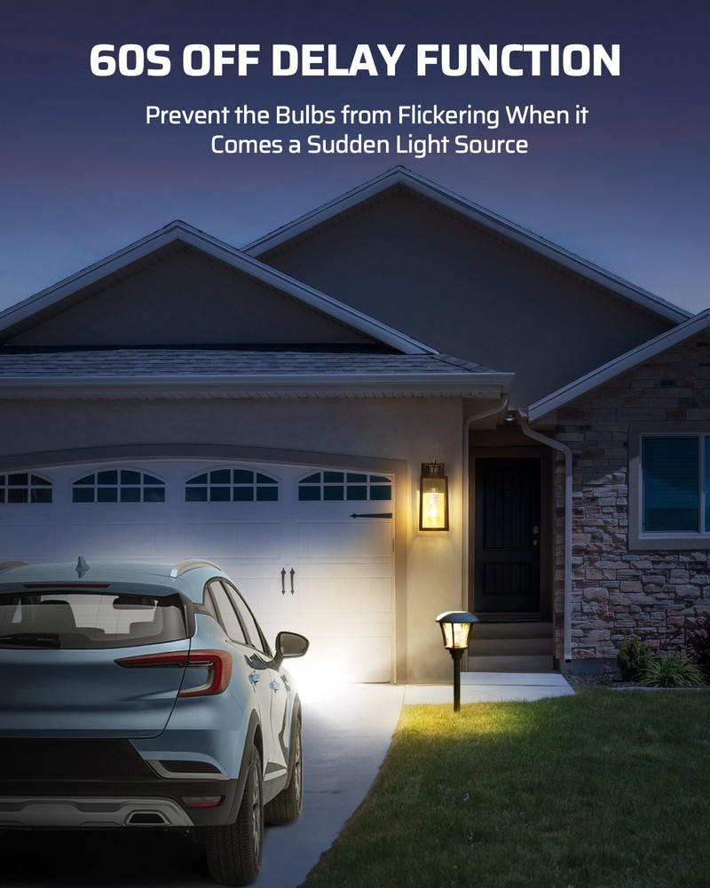 DEWENWILS 4 Pack Dusk to Dawn Light Socket Adapter, 360° Sensor Rotation, E26