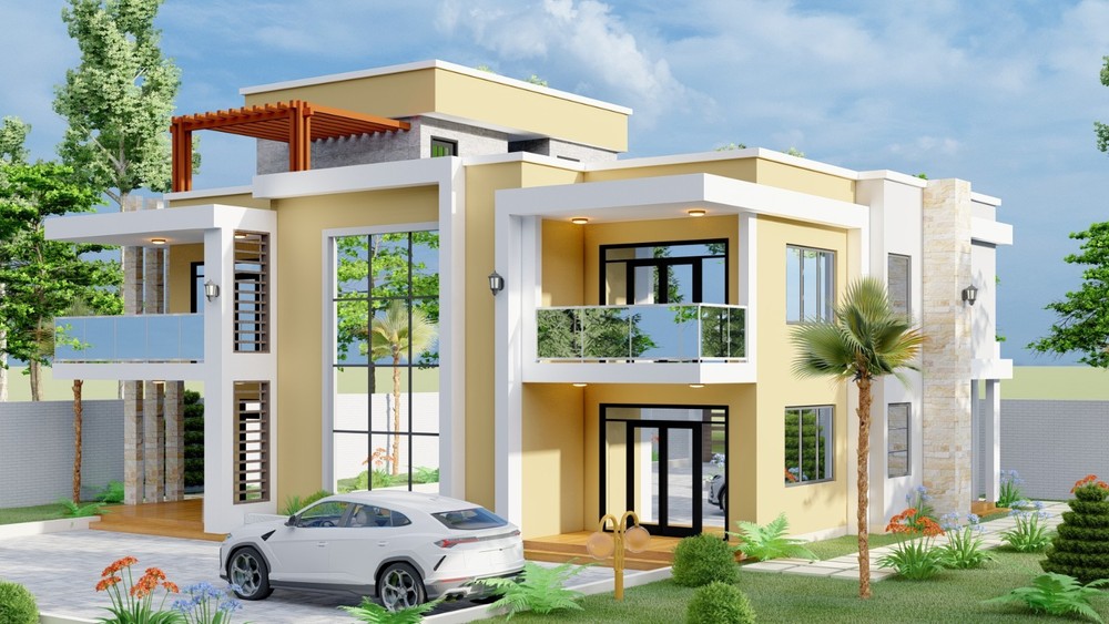 Modern 4 Bedroom Villa Plan
