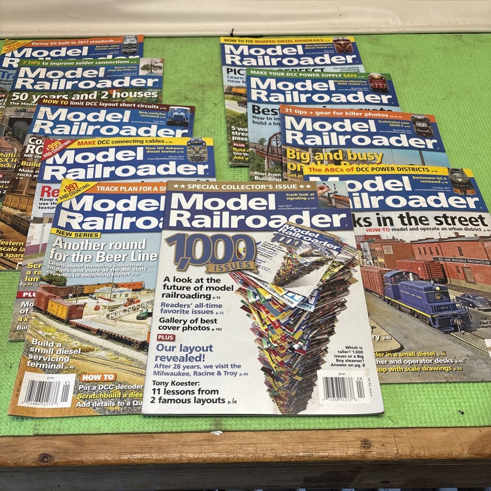Model Railroader Magazine Lot  Year 2017