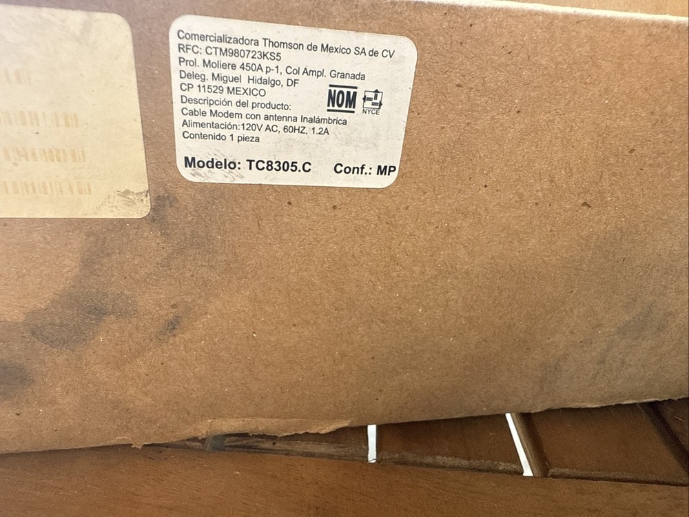 Technicolor TC8305C Router Wireless Gateway 802.11b Xfinity