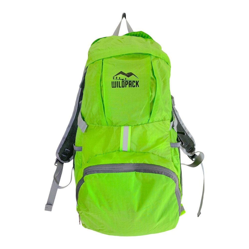 Backpack, Collapsible, Foldable Travel Pack, Packable, Durable--Green