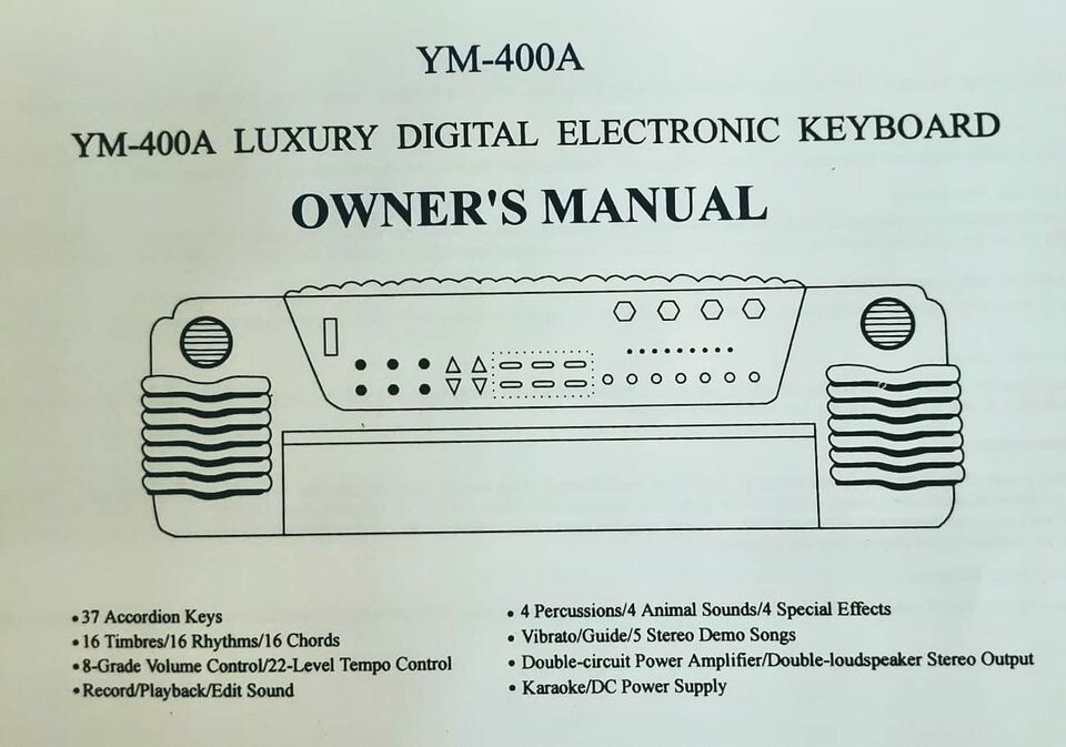 YM-400A LUXURY DIGITAL ELECTRONIC KEYBOARD