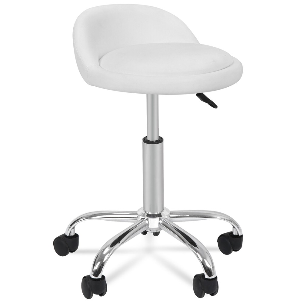 Rolling Bar Stool Adjustable Hydraulic Massage Spa Salon Chair With Back Rest