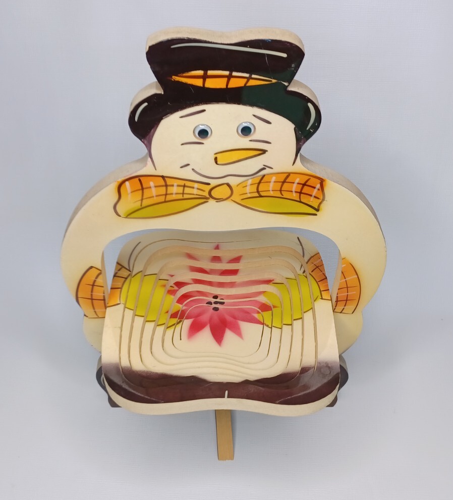 Snowman Greeter Basket Christmas Decor