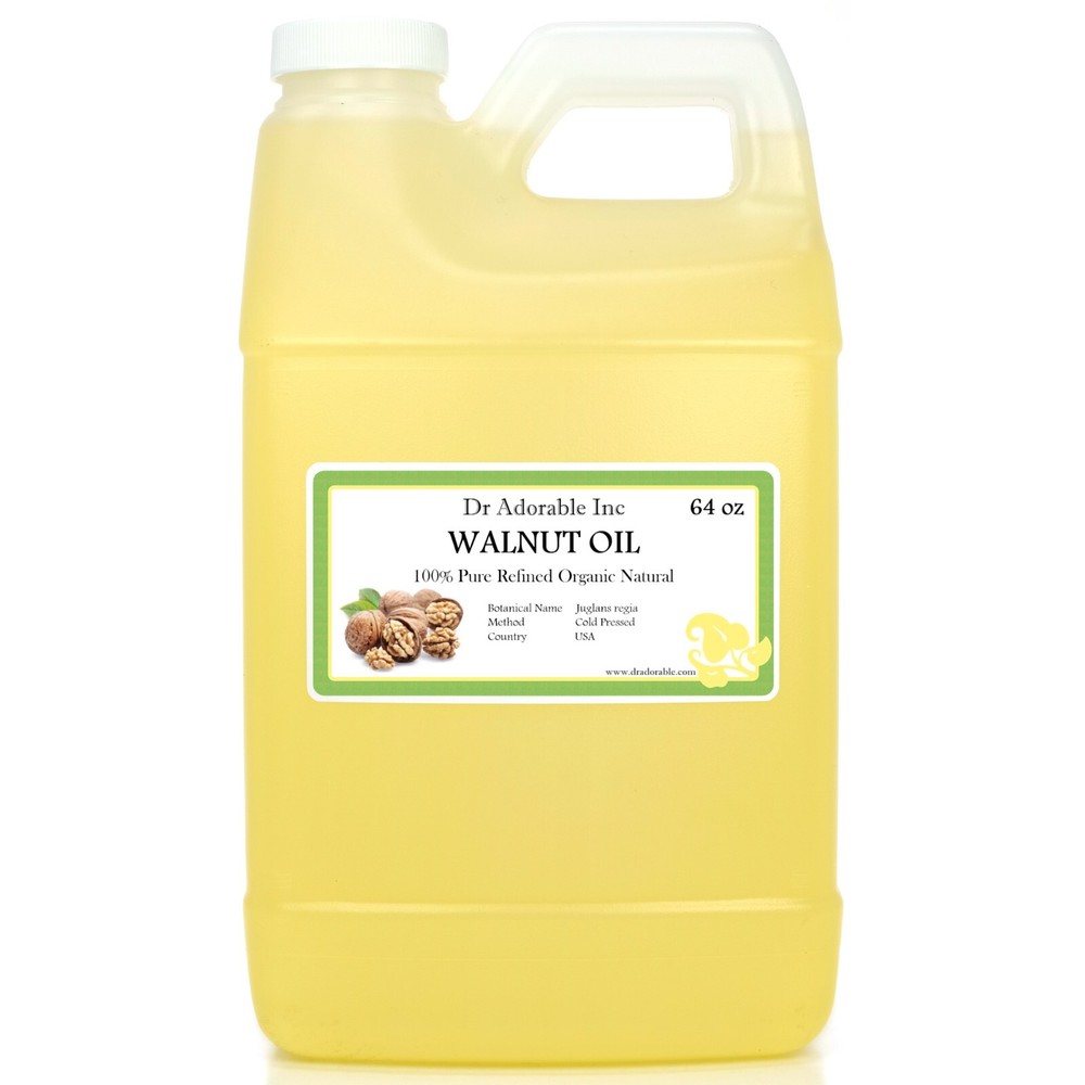 64 OZ / HALF GALLON WALNUT OIL ORGANIC COLD PRESSED 100% PURE REFINED