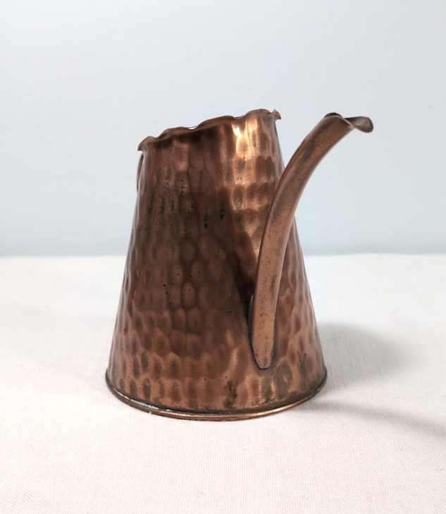 Vintage Gregorian Hand Hammered Solid Copper Watering Can Pitcher Garden Decor