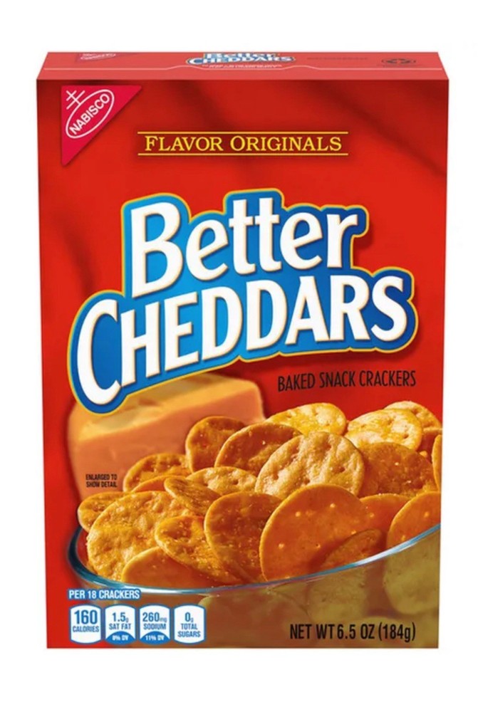⚫️ New Original Nabisco Better Cheddars Cheese Baked Snack Crackers 6.5oz