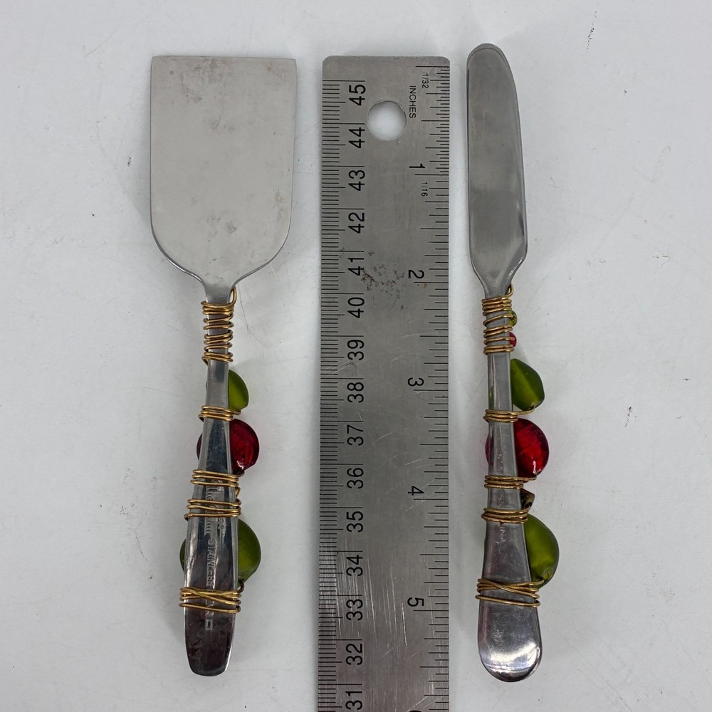 Spreader Knife Set Appetizer Boho MCM Unique Design Stainless Steel
