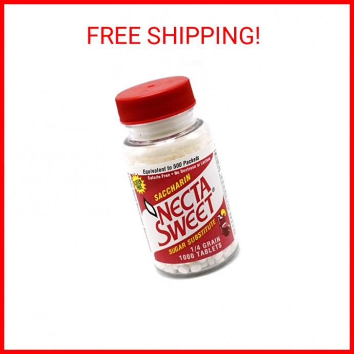 Necta Sweet Saccharin Sugar Substitute 1/4 Grain 1000 Tablets