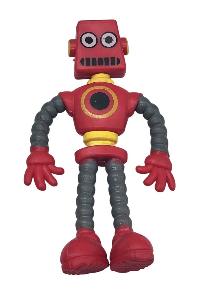 American Wit Red Bendable Robot 3.5”