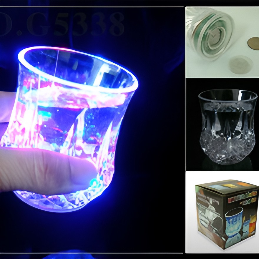 4 PCS Plastic Glow Cups – Pineapple, Water-Sensing, Color-Changing