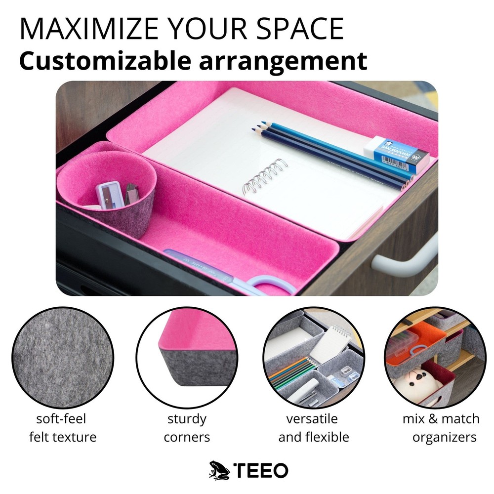Teeo - Desktop Storage Drawers - Makeup Organizer Drawers - Office Drawer Org...