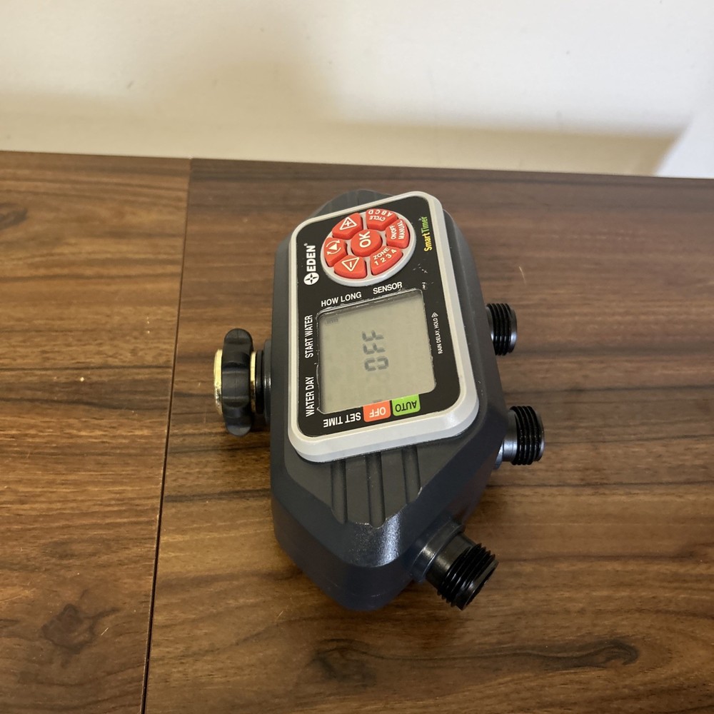 Eden 93413 Programmable Digital Water Timer 4-Zone, Compatible with Wireless