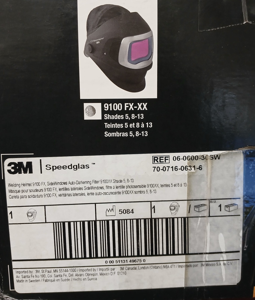 3M 06-0600-30SW 9100FX WELDING HELMET WITH FLIP FRONT GRINDING SHIELD