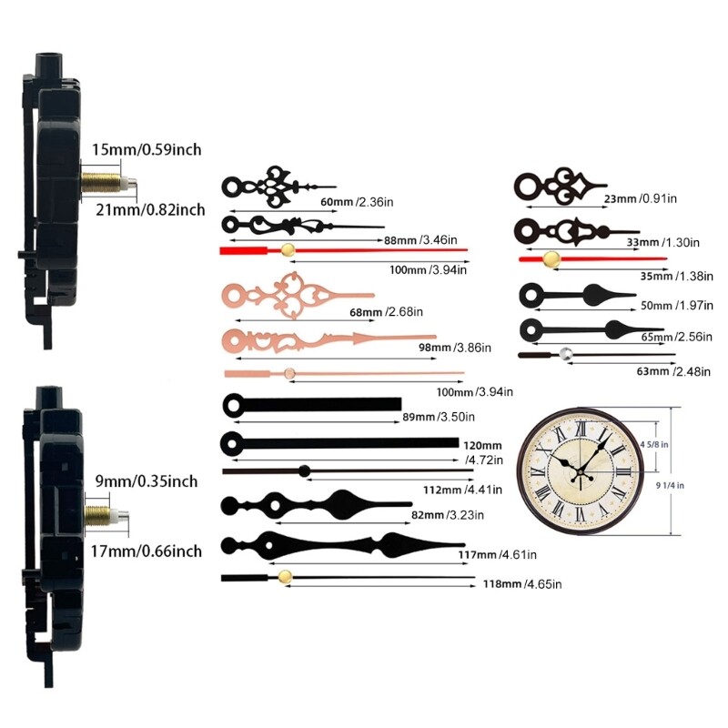 Customizable Pendulum Clock Movement Accessories Set for Artistic Clock Assembly