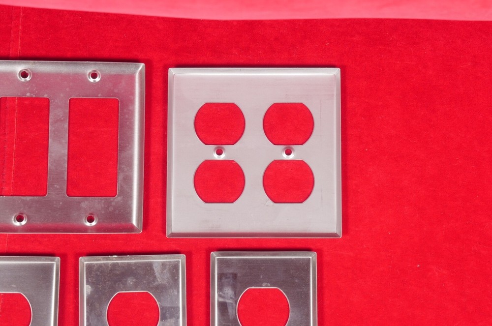 Vintage Metal Wall Socket Plates Bundle Lot Original Owner