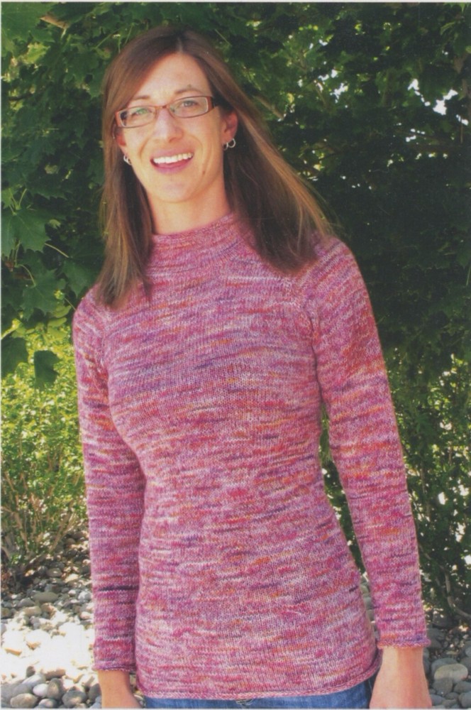 Knitting Pure & Simple Pattern 129 Top Down Lightweight Pullover - Women 30-54