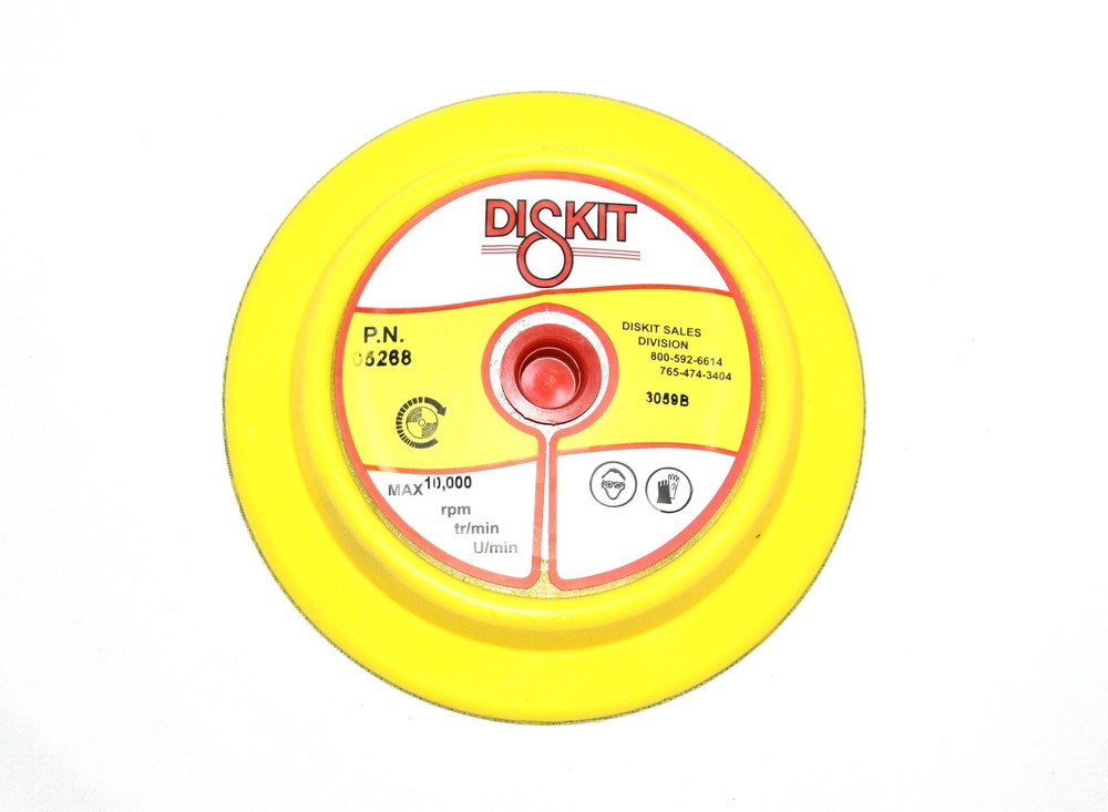 Diskit Sanding Pad 05268: Medium, 5", PSA, 0 Hole, Flex Profile MADE IN USA