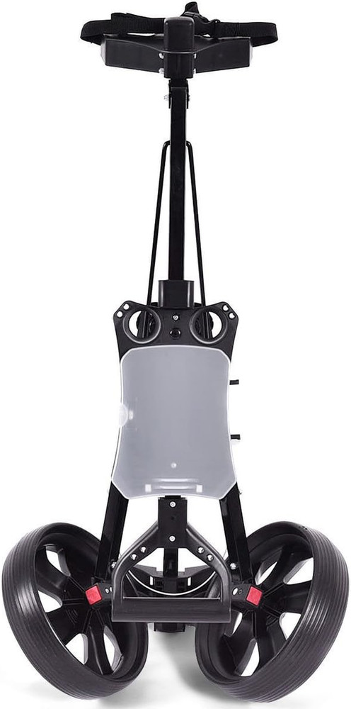 Golf Cart, 2 Wheel Foldable Golf Trolley Push Pull Cart with Scoreboard, Multifu