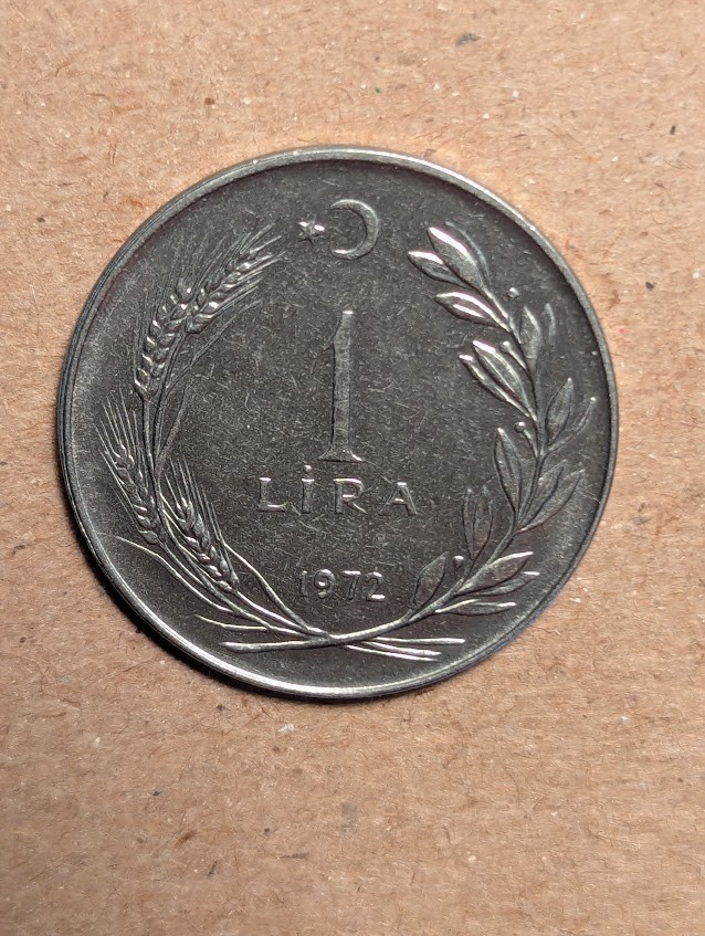 1972 Turkey 1 Lira