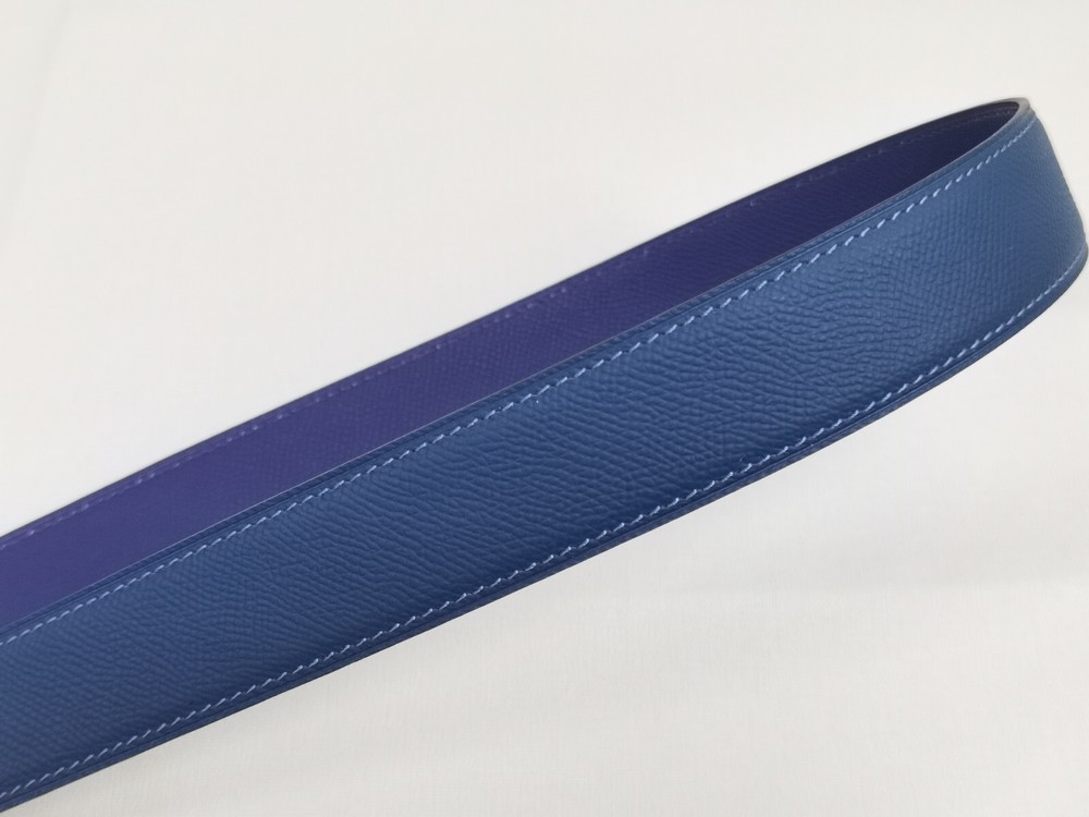 32mm Belt Reversible Leather Customized Replacement Belt Navy Epsom/Jean Blue