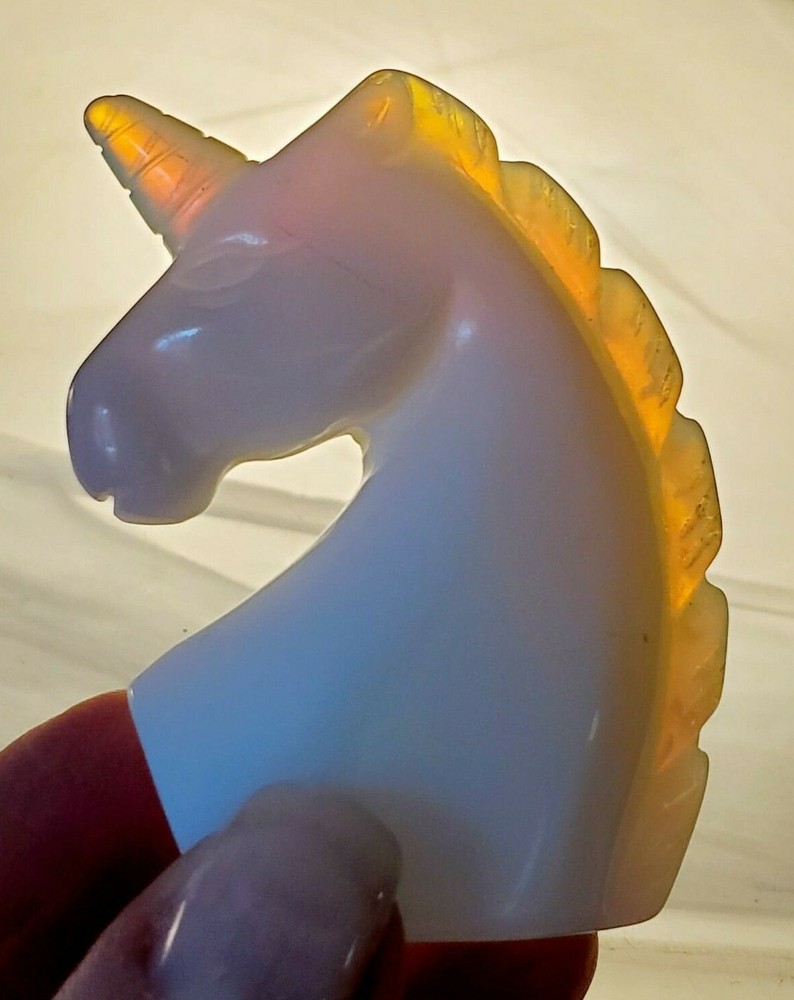 Milky Opalite Hand Carved Unicorn