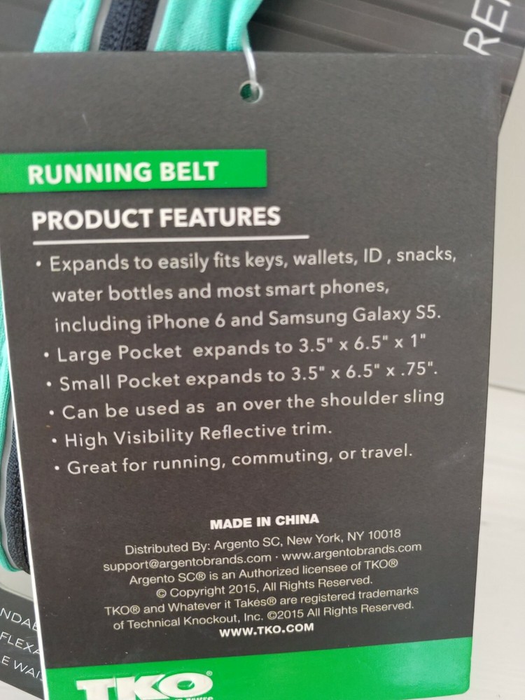 Running Belt With Reflective Tape By TKO
